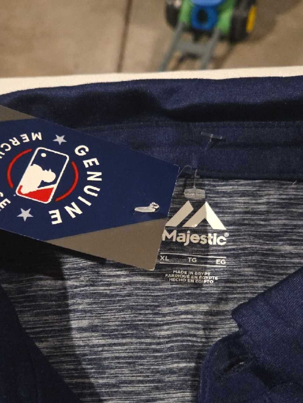 Majestic Navy and Heather Gray Team Polo - Picture 2 of 6